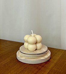 Darčeky pre svadobčanov - Svadobná sviečka - mini bubble zo sójového vosku - 16302339_