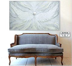 Obrazy - "Strážny anjel" 3D maľba ( 120x70 cm ) AKCIA ♥ - 16302301_
