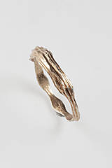 Prstene - Strieborný prsteň lamellae (56 - Zlatá) - 16302618_