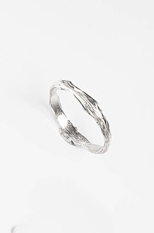 Prstene - Strieborný prsteň lamellae (63 - Strieborná) - 16302287_