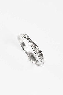 Prstene - Strieborný prsteň lamellae (64 - Strieborná) - 16302308_