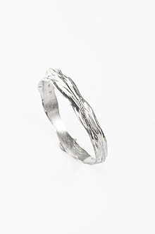 Prstene - Strieborný prsteň lamellae (61 - Strieborná) - 16302447_