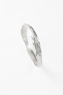 Prstene - Strieborný prsteň lamellae (59 - Strieborná) - 16302592_