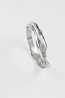 Prstene - Strieborný prsteň lamellae (57 - Strieborná) - 16302609_