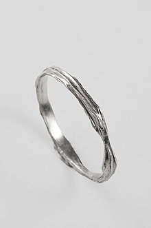 Prstene - Strieborný prsteň lamellae (55 - Strieborná) - 16302651_