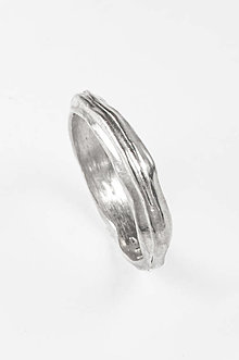 Prstene - Strieborný prsteň lamellae (51 - Strieborná) - 16303102_