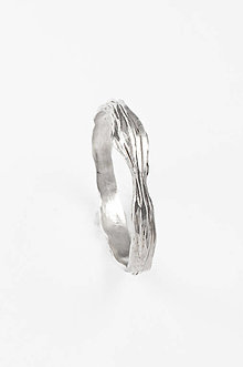 Prstene - Strieborný prsteň lamellae (49 - Strieborná) - 16303103_