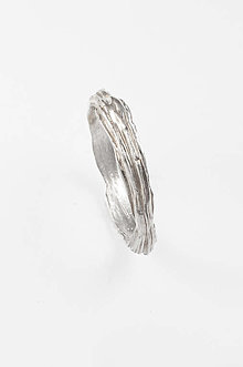 Prstene - Strieborný prsteň lamellae (47 - Strieborná) - 16303108_