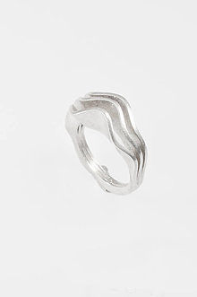 Prstene - Strieborný prsteň lamellae (47) - 16303357_
