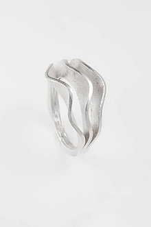 Prstene - Strieborný prsteň lamellae (51) - 16303358_
