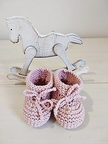 Detské topánky - Papučky pre bábätko (Staroružové) - 16302530_
