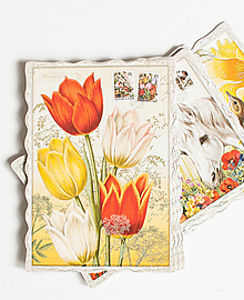 Papier - Tulipány so známkami - edícia TAUSENDSCHÖN - 16304418_