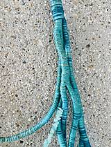 Náhrdelníky - Lanový náhrdelník modrý s minerálmi - 16302243_