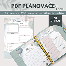 Papiernictvo - PDF plánovač do diára A5/Filofax náplne (Veľký balík na vytlačenie) - 16302256_