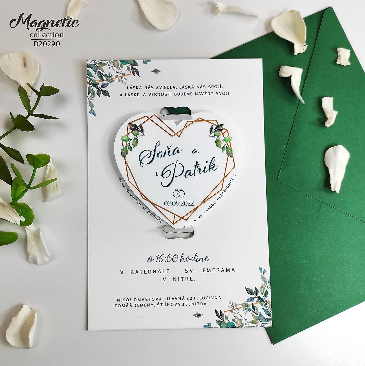 Svadobné oznámenie s magnetkou d20290 (71-100 ks)