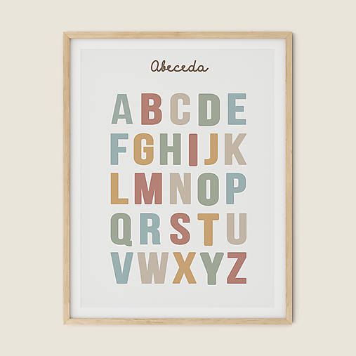 Náučný plagát Farebná abeceda