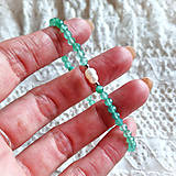 Náramky - Náramok*riečná perla*zelený achát - 16302537_