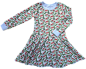 Detské oblečenie - Šaty "točivé" čerešne - 16304945_