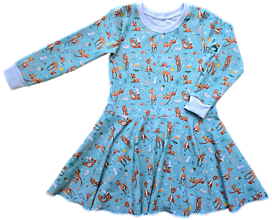 Detské oblečenie - Šaty "točivé" srnky so zajačikmi - 16304954_