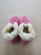 Ponožky, pančuchy, obuv - Vlnienka Barefoot Merino wool Slippers / Capačky 100% ovčia vlna Baranček Ružové - 16305838_