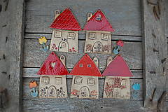 Dekorácie - Keramický domček - väčší (Červená) - 16306242_