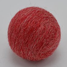Pre zvieratá - Plstená loptička MERINO pr. 4cm (červeno natur melír) - 16307211_