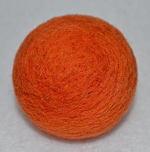 Pre zvieratá - Plstená loptička MERINO pr. 4cm (Oranžová jasná) - 16307242_