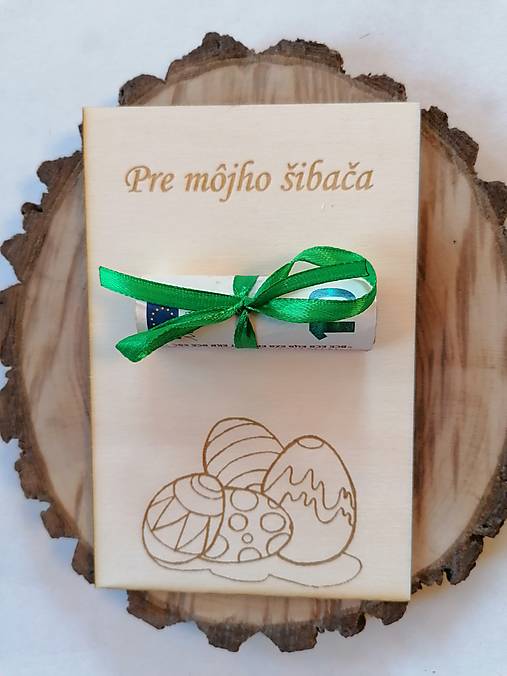 Papiernictvo - Drevena veľkonočná pohľadnica pre šibačov _ typ 1 - 16305840_