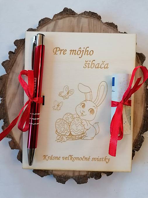 Papiernictvo - Drevena veľkonočná pohľadnica pre šibačov _typ 6 - 16306415_