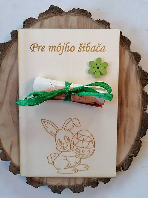 Papiernictvo - Drevena veľkonočná pohľadnica pre šibačov _ typ 8 - 16306425_