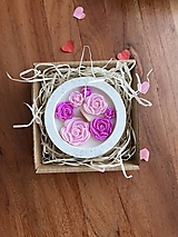 Sviečky - Romantická kvetinová vonná sójová sviečka, darček pre ňu, 3D kvety - 16307037_