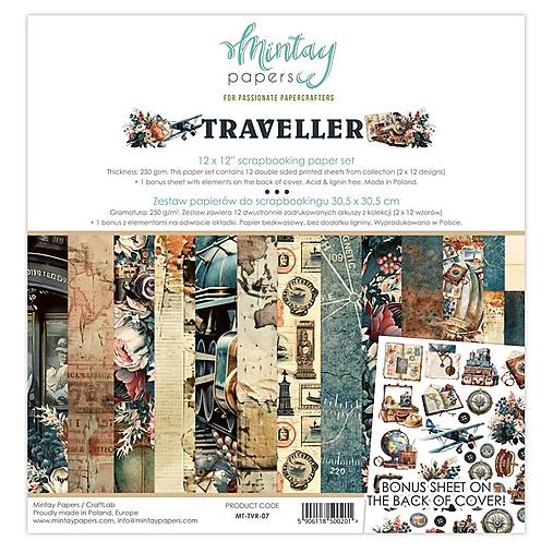 Papier - Mintay Scrapbook papier 12x12 Traveller - 16309665_