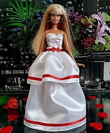 Hračky - Valentínske svadobné šaty pre Barbie - 16308019_