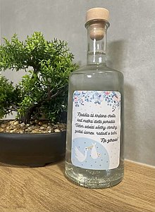 Detské doplnky - Etikety na fľašky pri narodení dieťaťa (Nadišla tá krásna chvíľa - modrá) - 16308215_