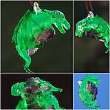Náhrdelníky - zelený ametystový dráčik - 16311442_