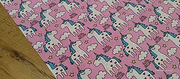Textil - Bavlnená látka -Little Unicorn- cena za 10 centimetrov - 16312003_