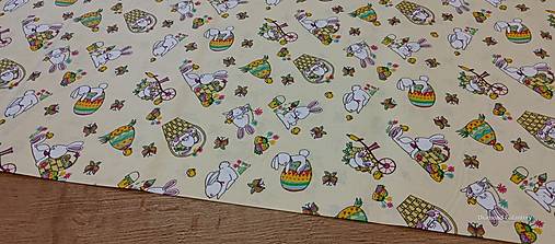 Textil - Bavlnená látka -Veľkonočná vzor - cena za 10 centimetrov - 16311924_
