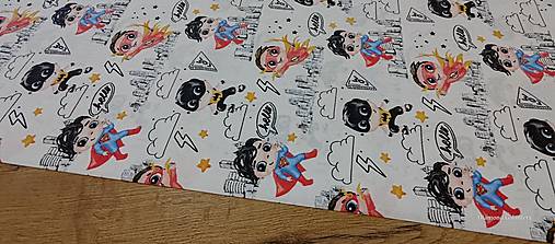Textil - Bavlnená látka -Superhrdinovia- cena za 10 centimetrov - 16311978_