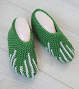 Ponožky, pančuchy, obuv - Pletené papuče - 16311512_