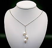 Náhrdelníky - Náhrdelník s bielymi perlami - 16311356_