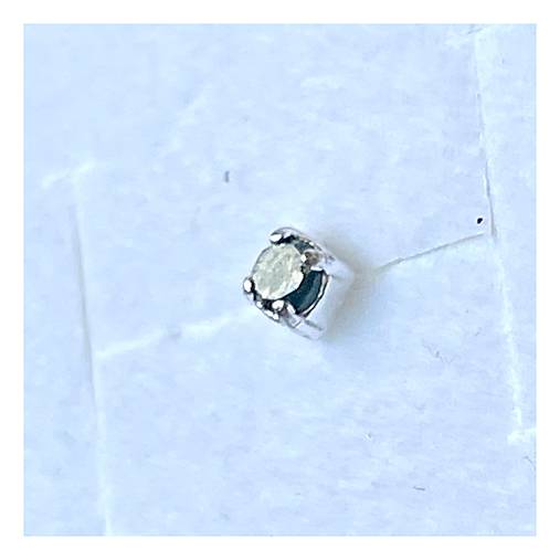 Blue Diamond Ag925 Stud Single Earring / Single náušnica s modrým diamantom A0023