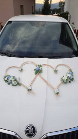 Dekorácie - Srdcia na svadobné auto - 16313062_
