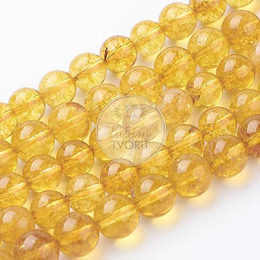Minerály - (0913) Quartz Crystal Gold, 8 mm - 1 ks - 16313627_