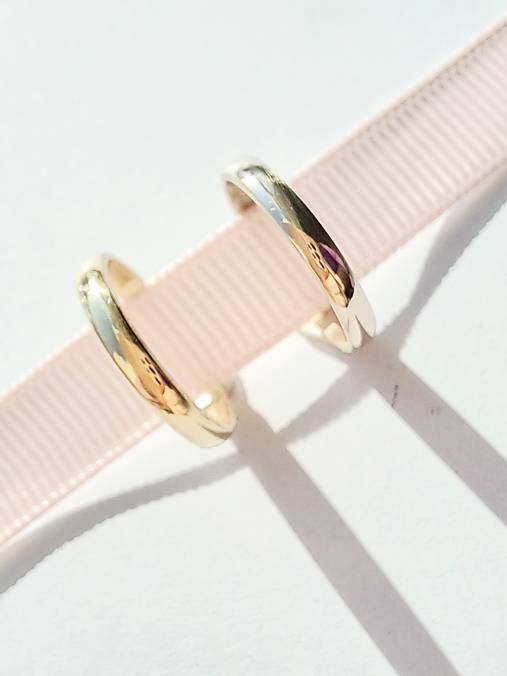 Prstene - Zlaté svadobné obrúčky tenké 0,3 mm - 16315754_