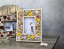 Rámiky - Kvetinový rám (Prírodný rám - žlto,ružovo, biele kvety) - 16314878_