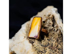 Prstene - medený prsteň s s jaspisom - 16313258_