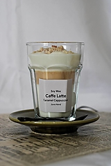 Sviečky - Sójová sviečka Caffe Latte - 16315462_