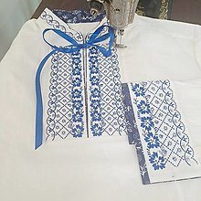 Pánske oblečenie - Modrá  drobné kvety - 16316308_