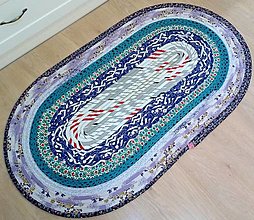 Úžitkový textil - Farebný oválny koberec - 16317512_