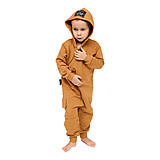 Detské oblečenie - Detský teplákový overal z organickej bavlny – not my problem - caramel - 16316384_